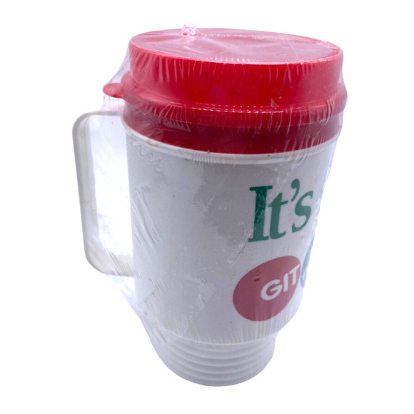Its a Go Citgo To Go Cup Mug Travel Aladdin NEW Sealed Handled Vintage Rare - Picture 3 of 10